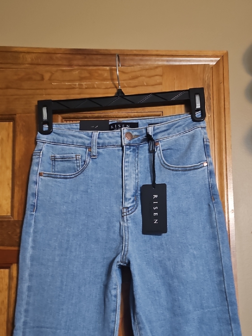 NWT Risen Straight Leg High-Rise Denim Jeans - Picture 4 of 15